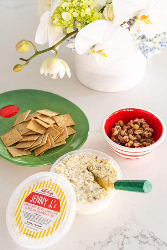 Jenny J’s x Stuckey's White Cheddar & Pecan Jalapeno Dip